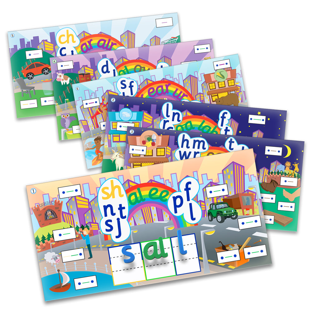 Rainbow Phonics Word City Landscapes