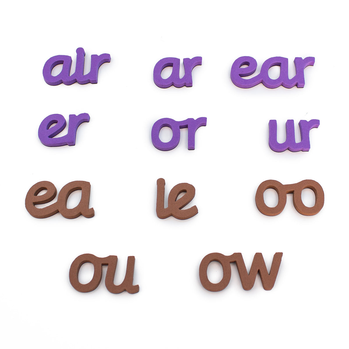 Rainbow Vowels - Cursive