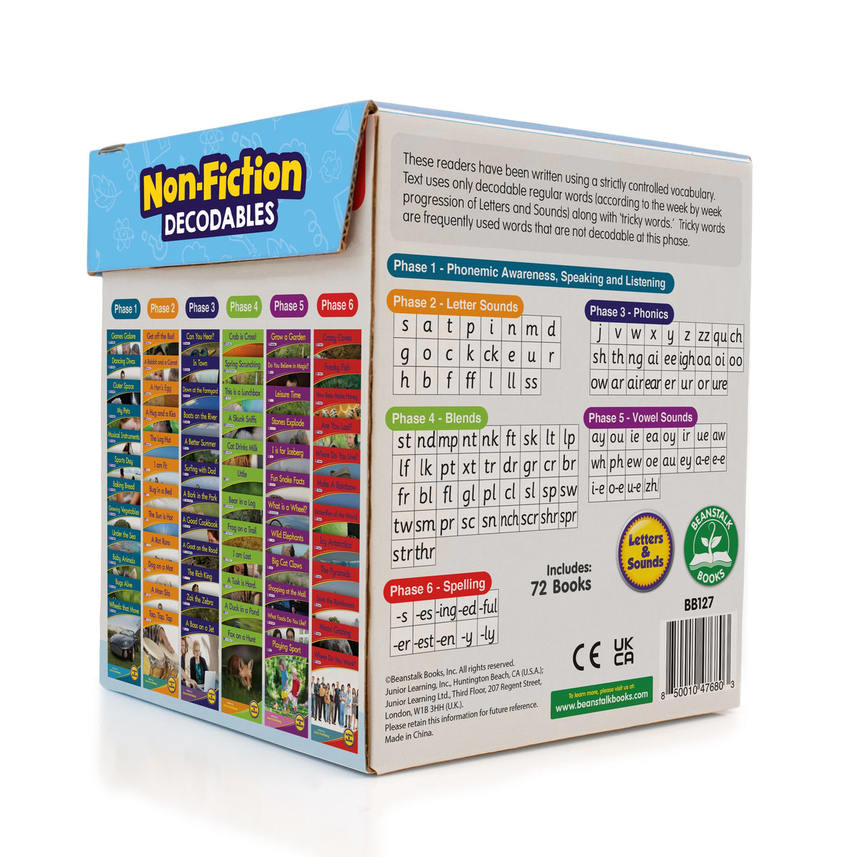 Junior Learning Decodable Readers BB127 Letters & Sounds Set 1 Non-Fiction Boxed Set