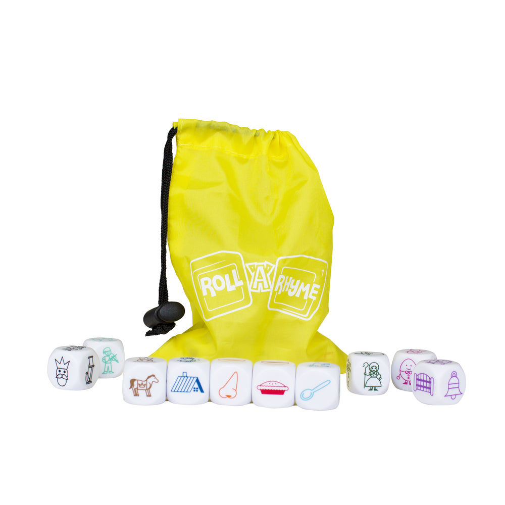 Junior Learning JL138 Roll A Rhyme pieces and bag
