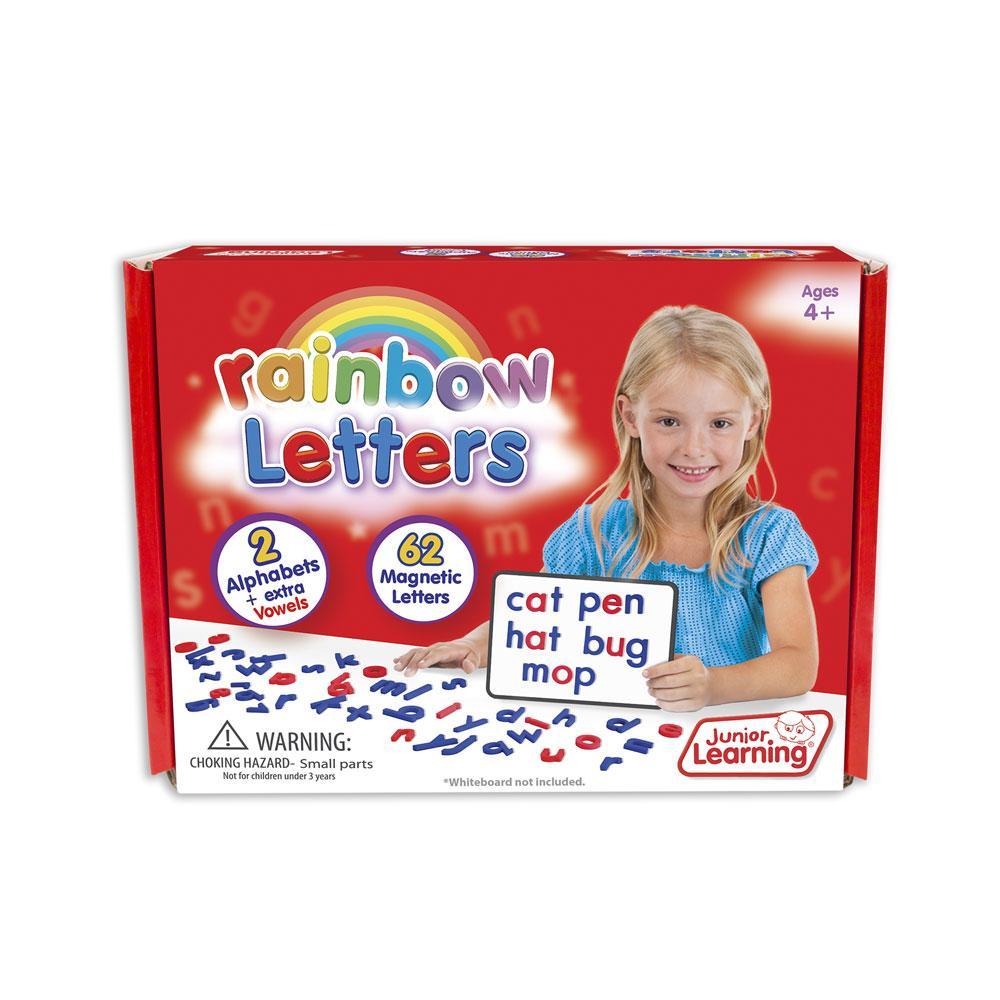 Junior Learning JL196 Rainbow Letters Print box faced front