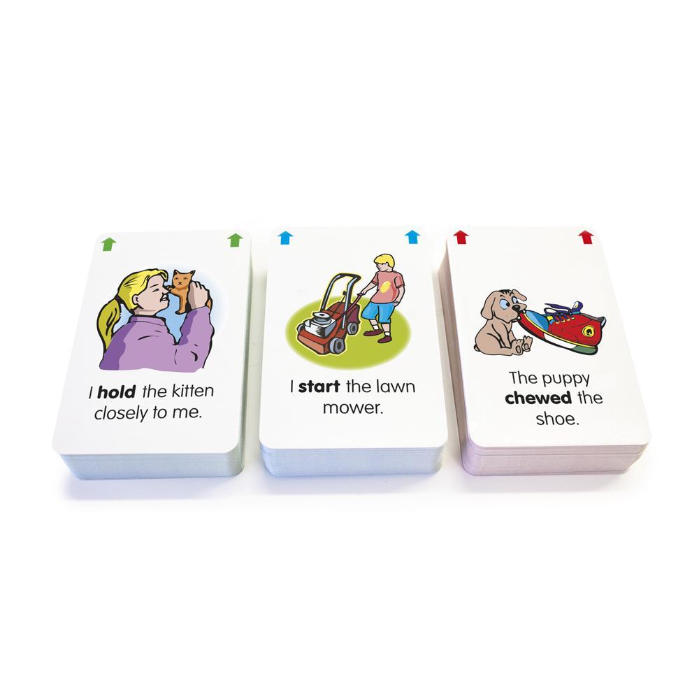 Junior Learning JL209 Verb Flashcards all cards stacked