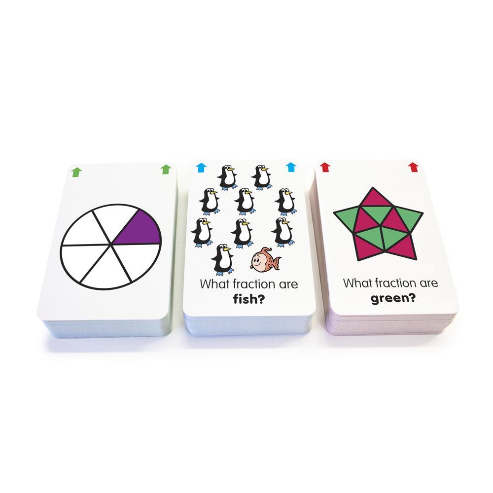 Junior Learning JL212 Fraction Flashcards stacked cards