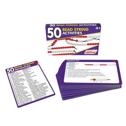Junior Learning JL322 50 Bead String Activities box and cards