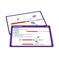 Junior Learning JL322 50 Bead String Activities front and back cards close up