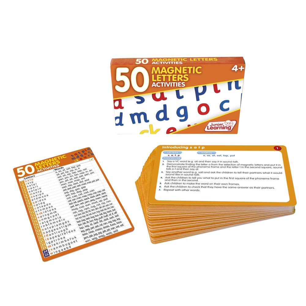 Junior Learning JL352 50 Magnetic Letter Activities box and cards