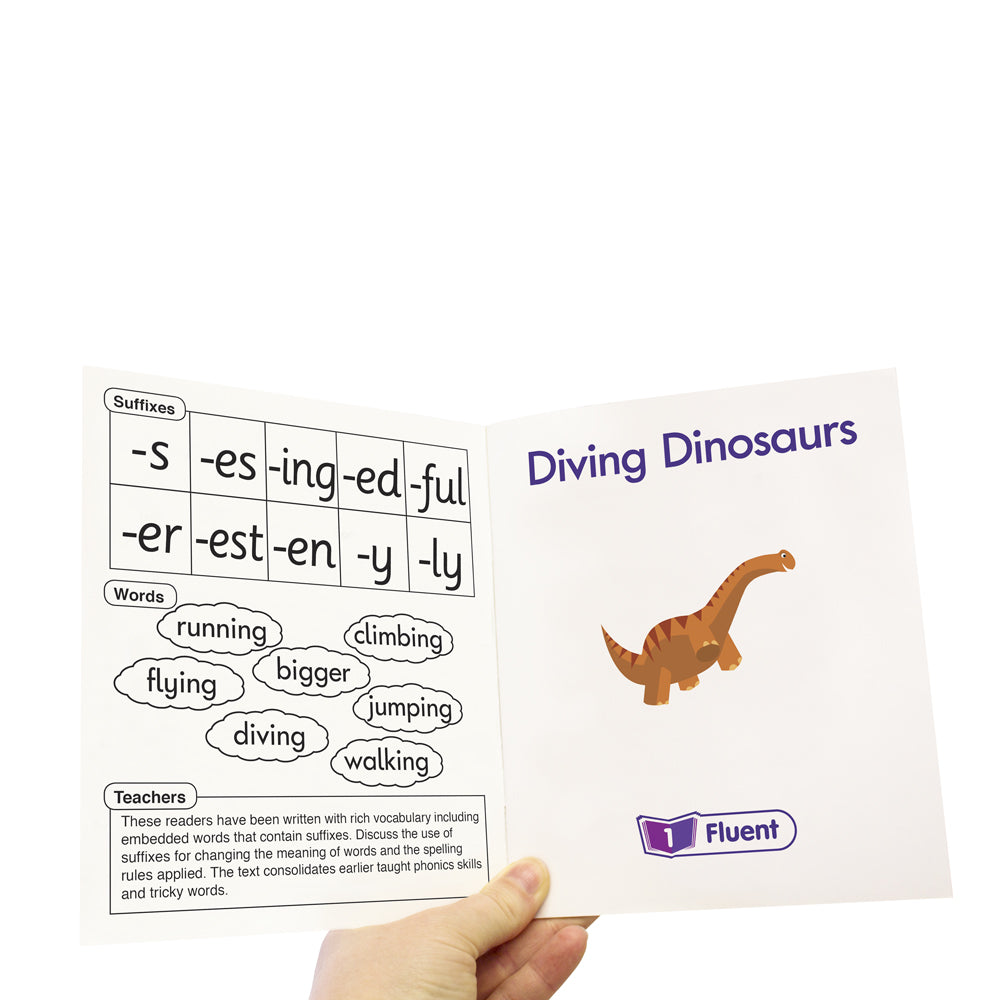 Junior Learning JL965 Letters and Sounds Phase 6 Set 1 Fiction - 6 Pack information page