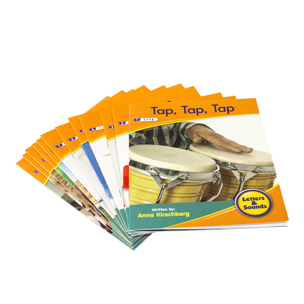 Junior Learning JL958 Letters and Sounds Phase 2 Set 1 Non-Fiction - 6 Pack all books stacked