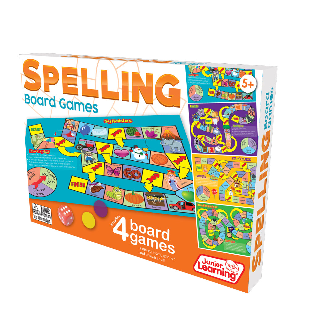 Junior Learning JL423 Spelling Board Games box angled left