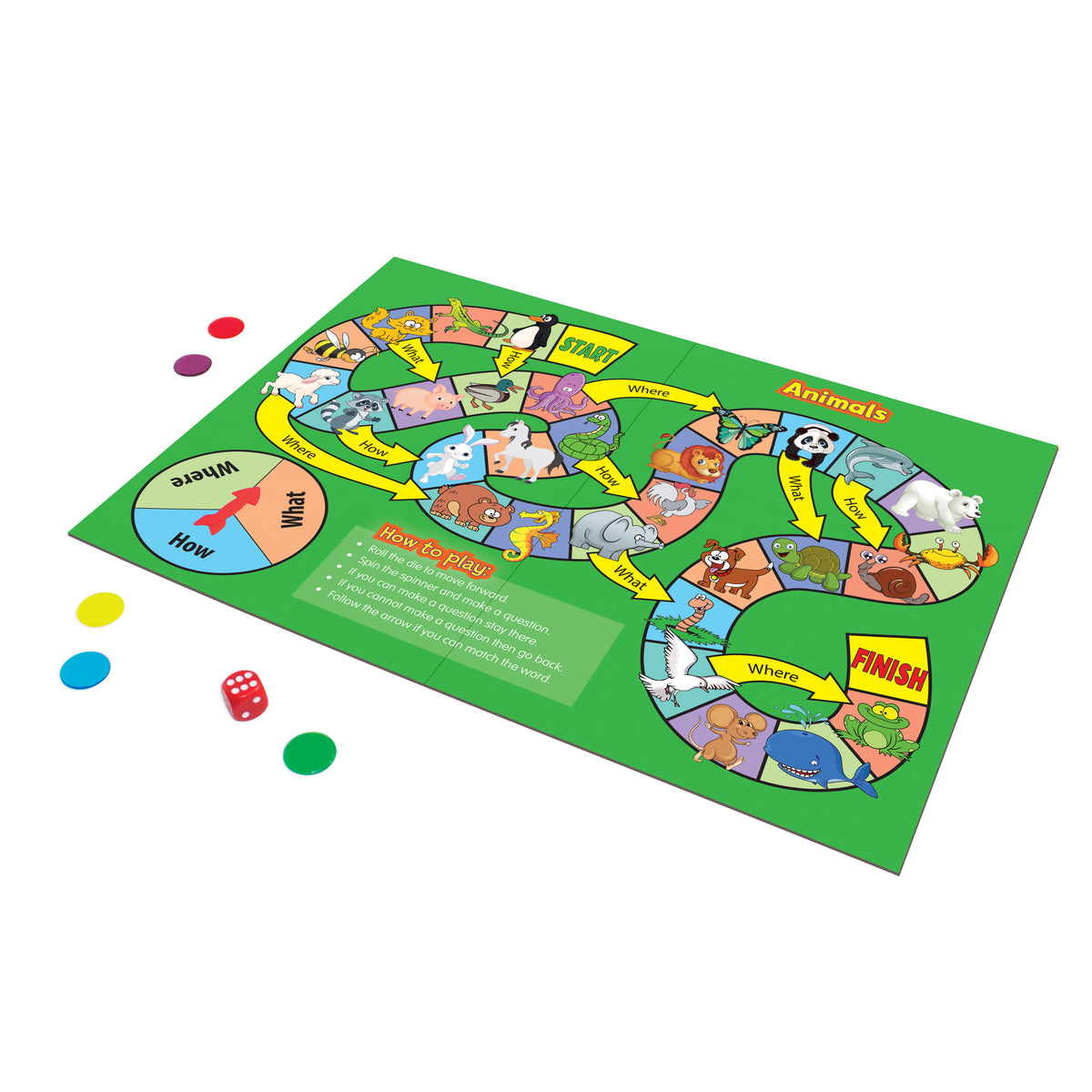 Junior Learning JL424 Speaking Board Games animals game