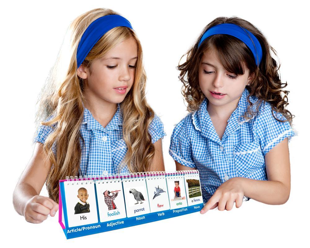 2 girls using Junior Learning JL452 Part of Speech Flips