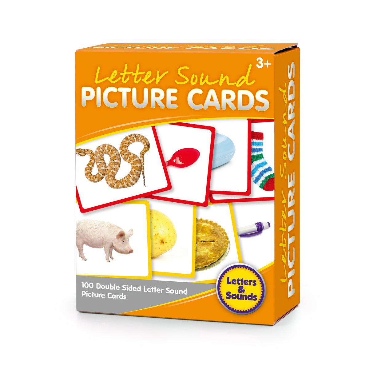 Junior Learning JL471 Letter Sound Picture Cards box angled left