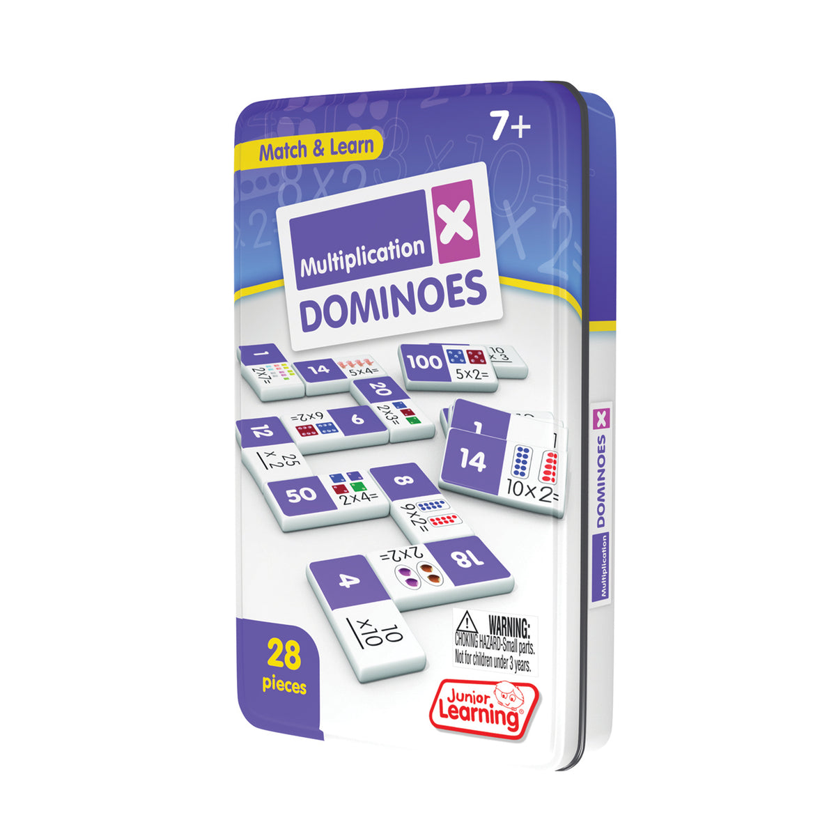 Junior Learning JL483 Multiplication Dominoes tin angled left