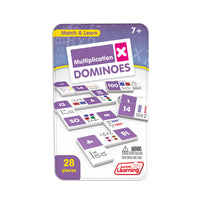 Junior Learning JL483 Multiplication Dominoes tin faced front