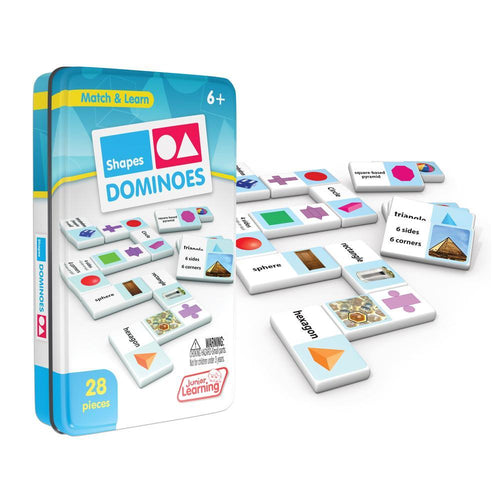Junior Learning JL488 Shapes Dominoes tin and pieces