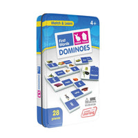 Junior Learning JL491 First Words Dominoes tin angled right