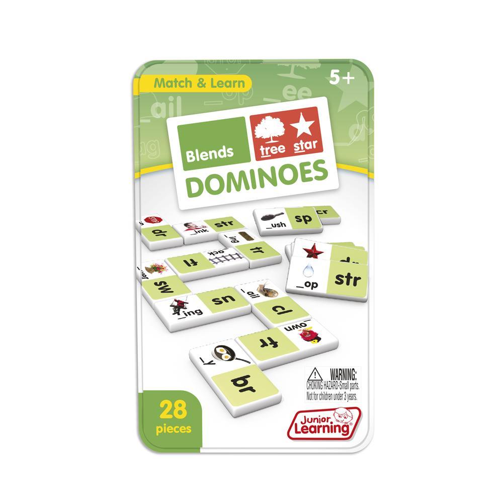 Junior Learning JL494 Blends Dominoes tin faced front