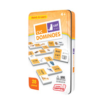 Junior Learning JL669 CVC Dominoes tin angled left