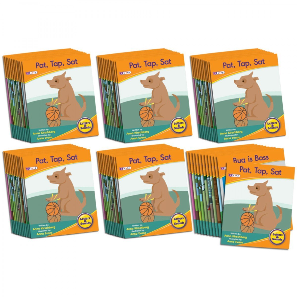 Junior Learning JL957 Letters and Sounds Phase 2 Set 1 Fiction - 6 Pack all books