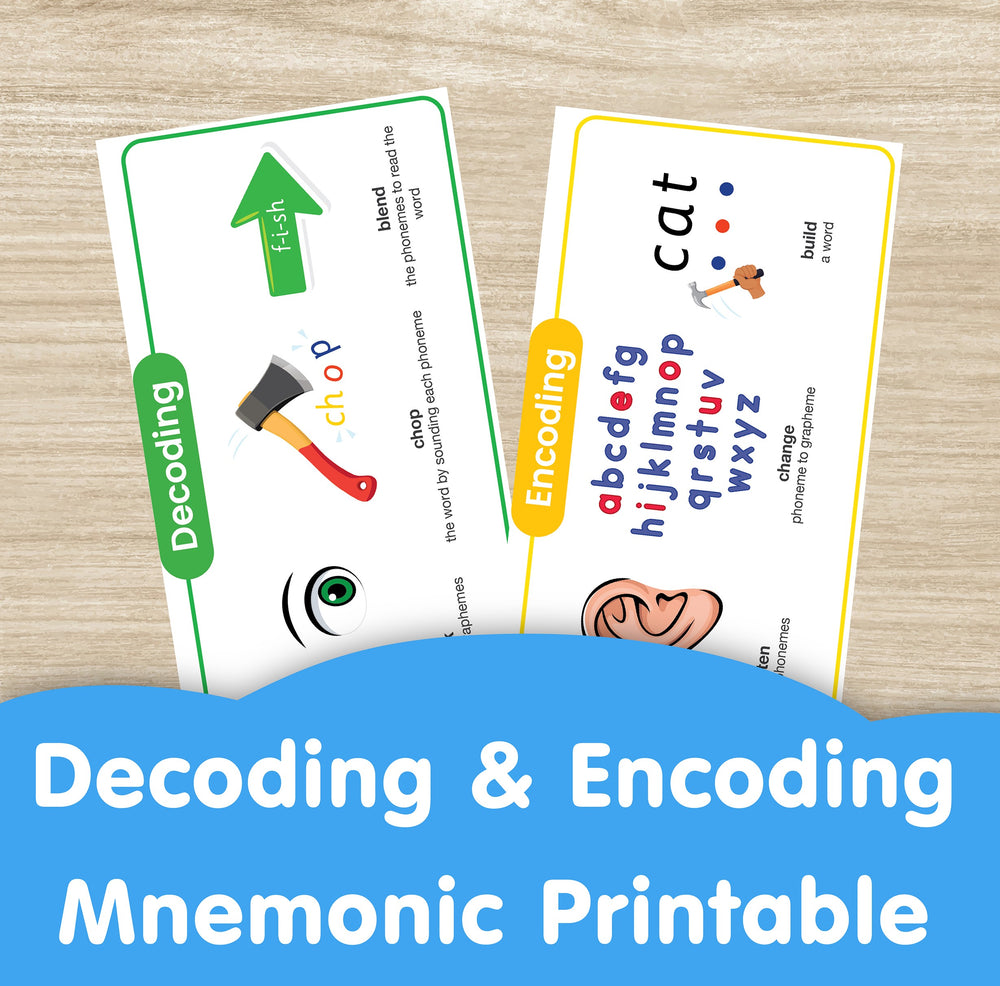 Decoding and Encoding Mnemonic Printable – Junior Learning UK
