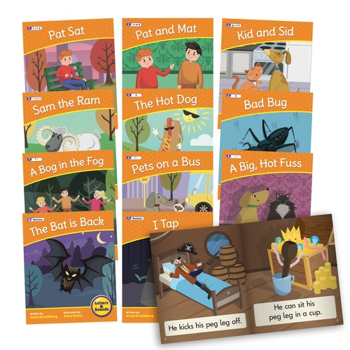 Junior Learning BB108 Letters and Sounds Phase 2 Set 2 Fiction all books