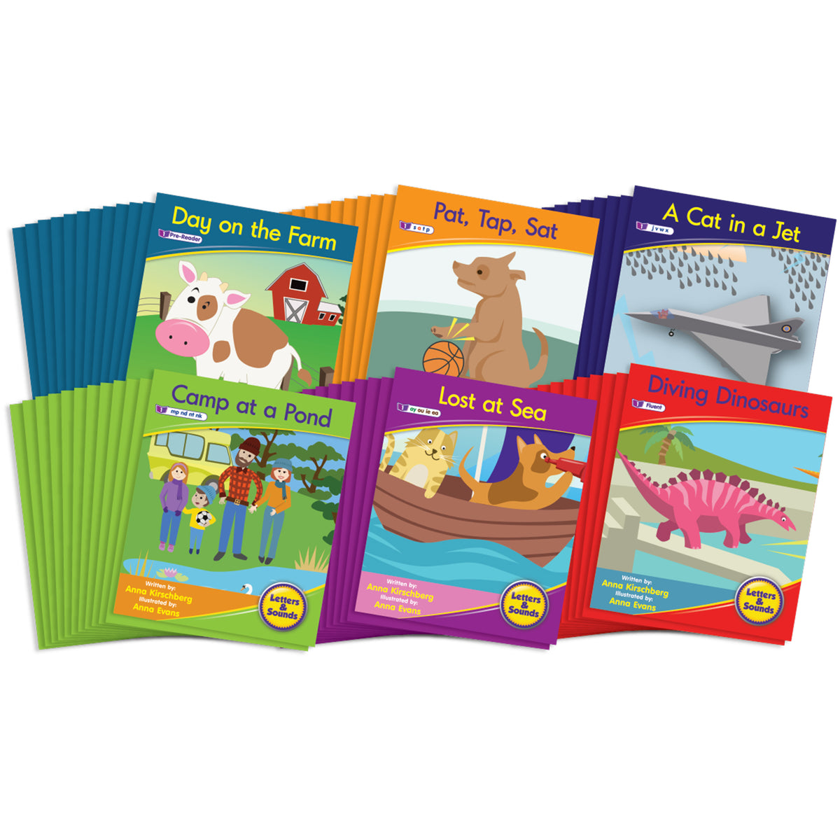 Junior Learning Decodable Readers BB126 Letters & Sounds Set 1 Fiction Boxed Set - full fiction range