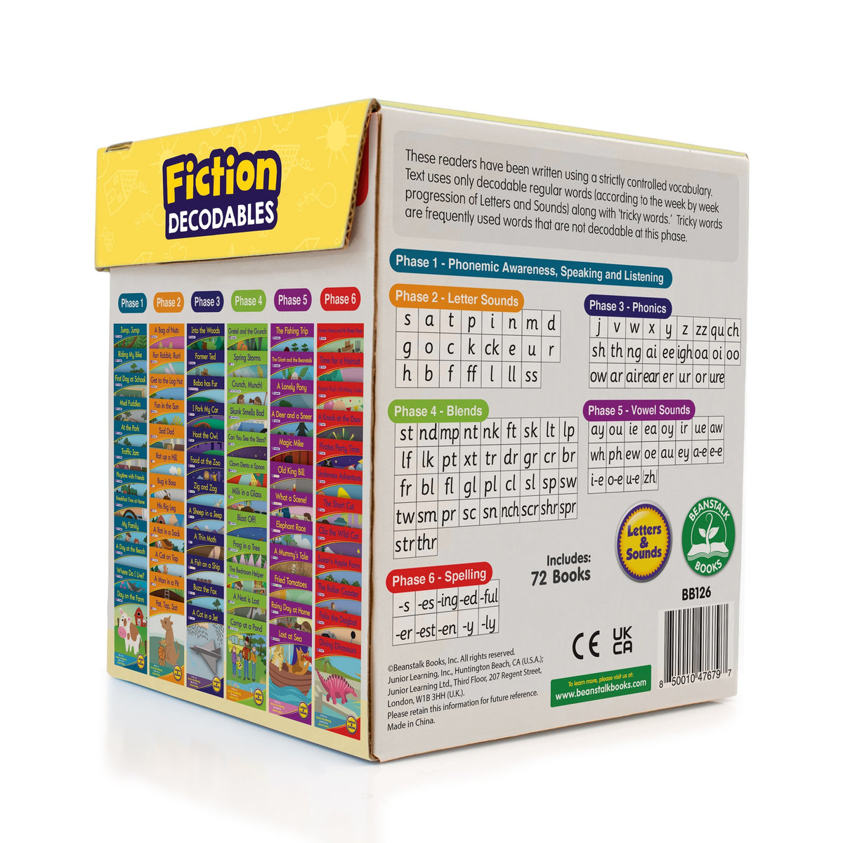 Junior Learning Decodable Readers BB126 Letters & Sounds Set 1 Fiction Boxed Set
