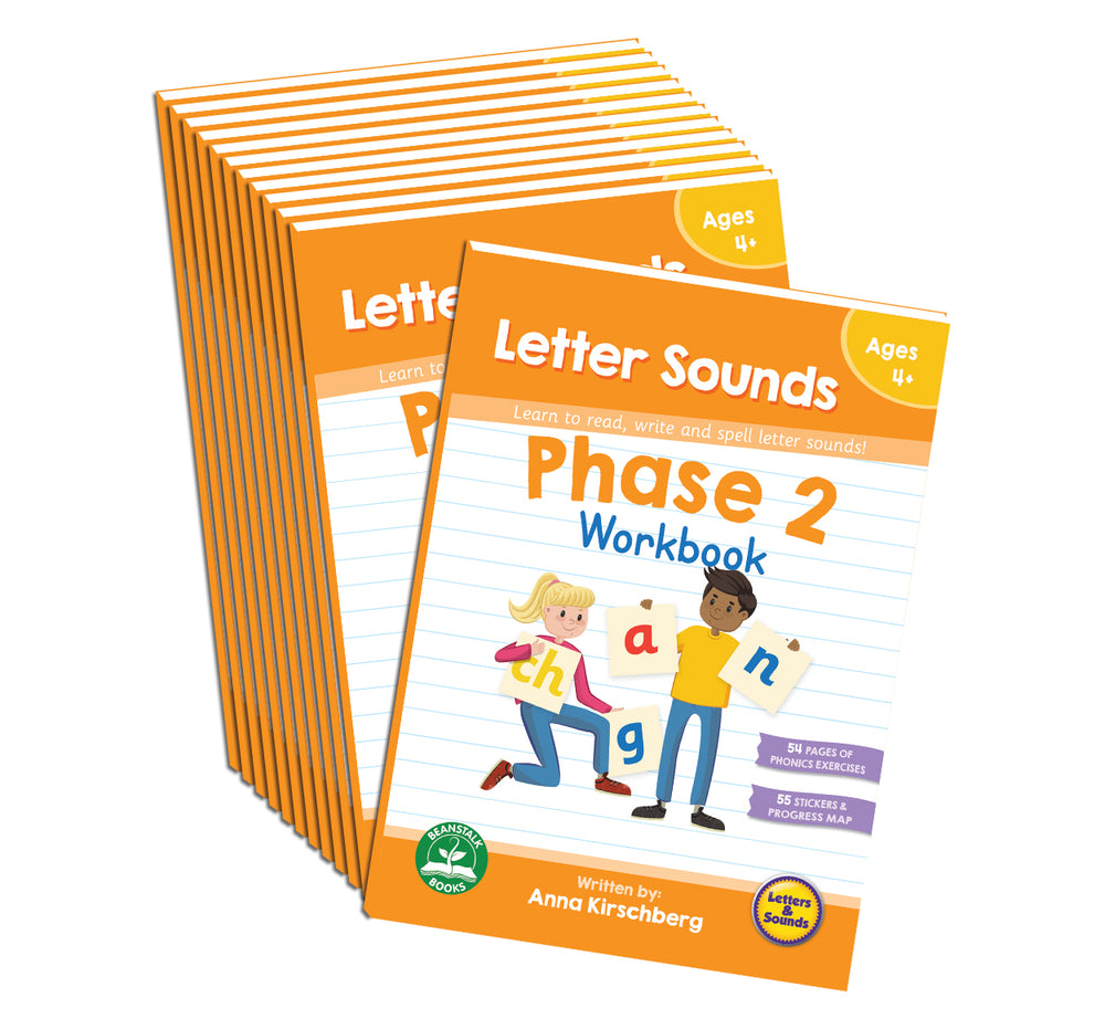 Phase 2 Letter Sounds Workbook - 12 Pack – Junior Learning UK