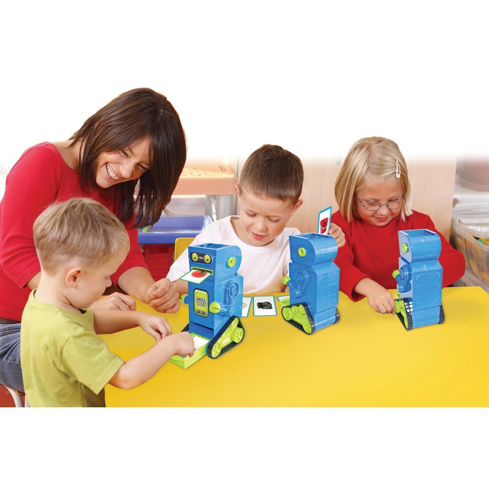 teacher and kids playing with Junior Learning JL200 Flashbot