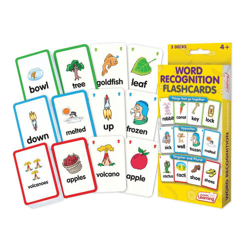 Junior Learning JL201 Word Recognition Flashcards box and cards
