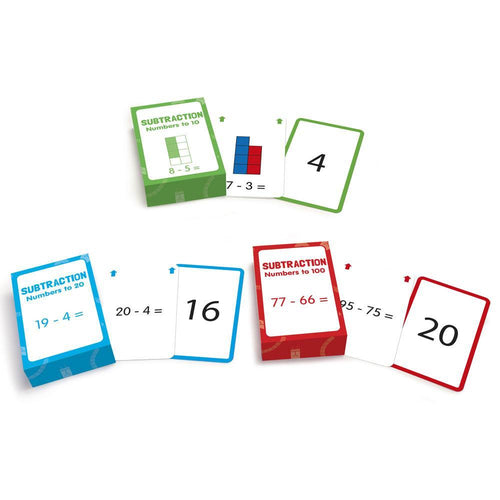 Junior Learning JL205 Subtraction Flashcards decks and cards