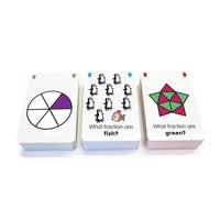 Junior Learning JL212 Fraction Flashcards stacked cards