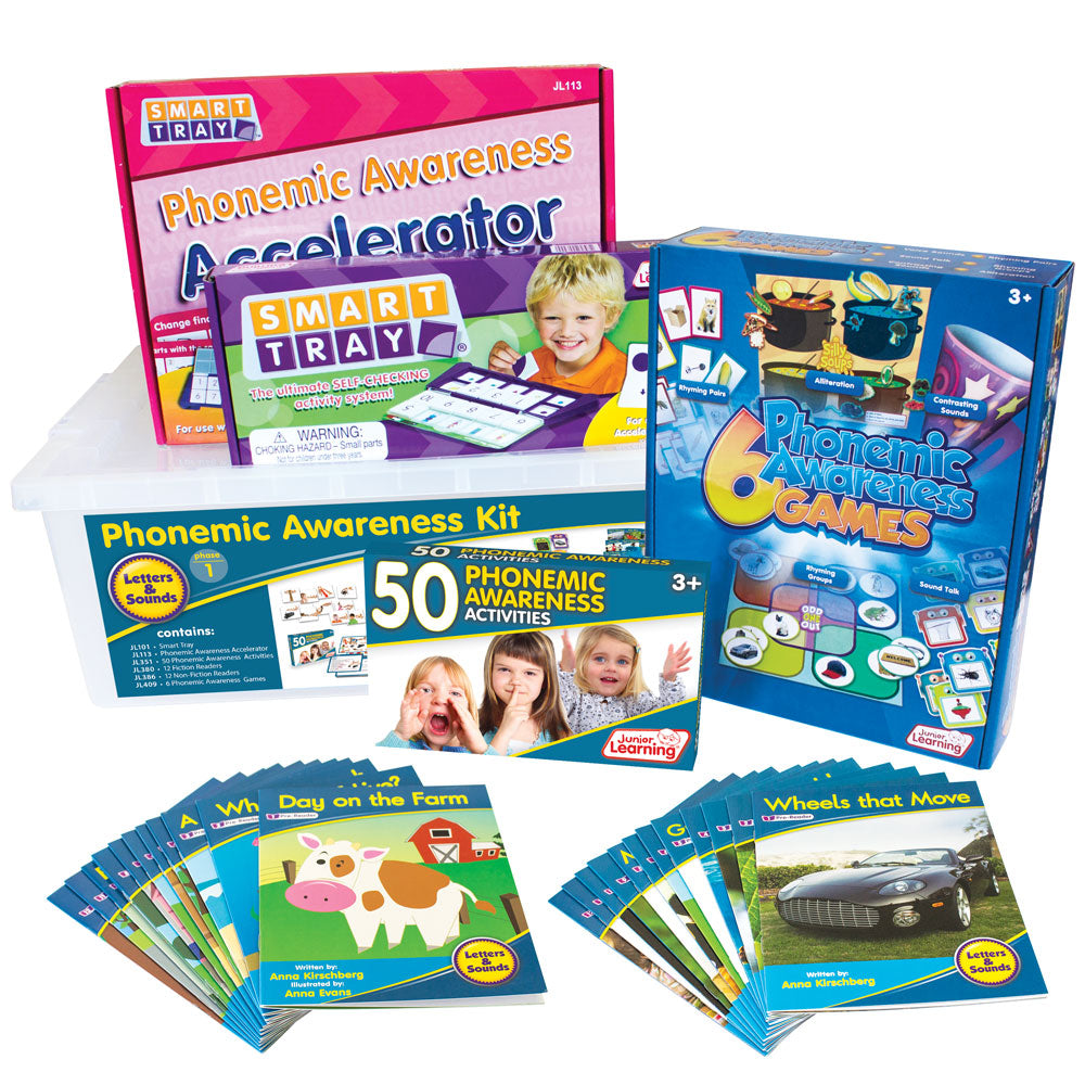 Junior Learning JL271 Letters and Sounds Phase 1 Phonemic Awareness all products faced front