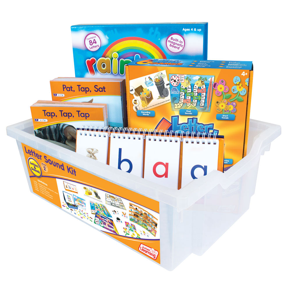 Junior Learning JL272 Letters and Sounds Phase 2 - Letter Sound Kit packaging angled left