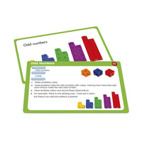 Junior Learning JL324 50 Link Cube Activities cards front and back close up