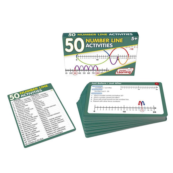 Junior Learning JL325 50 Number Line Activities box and cards