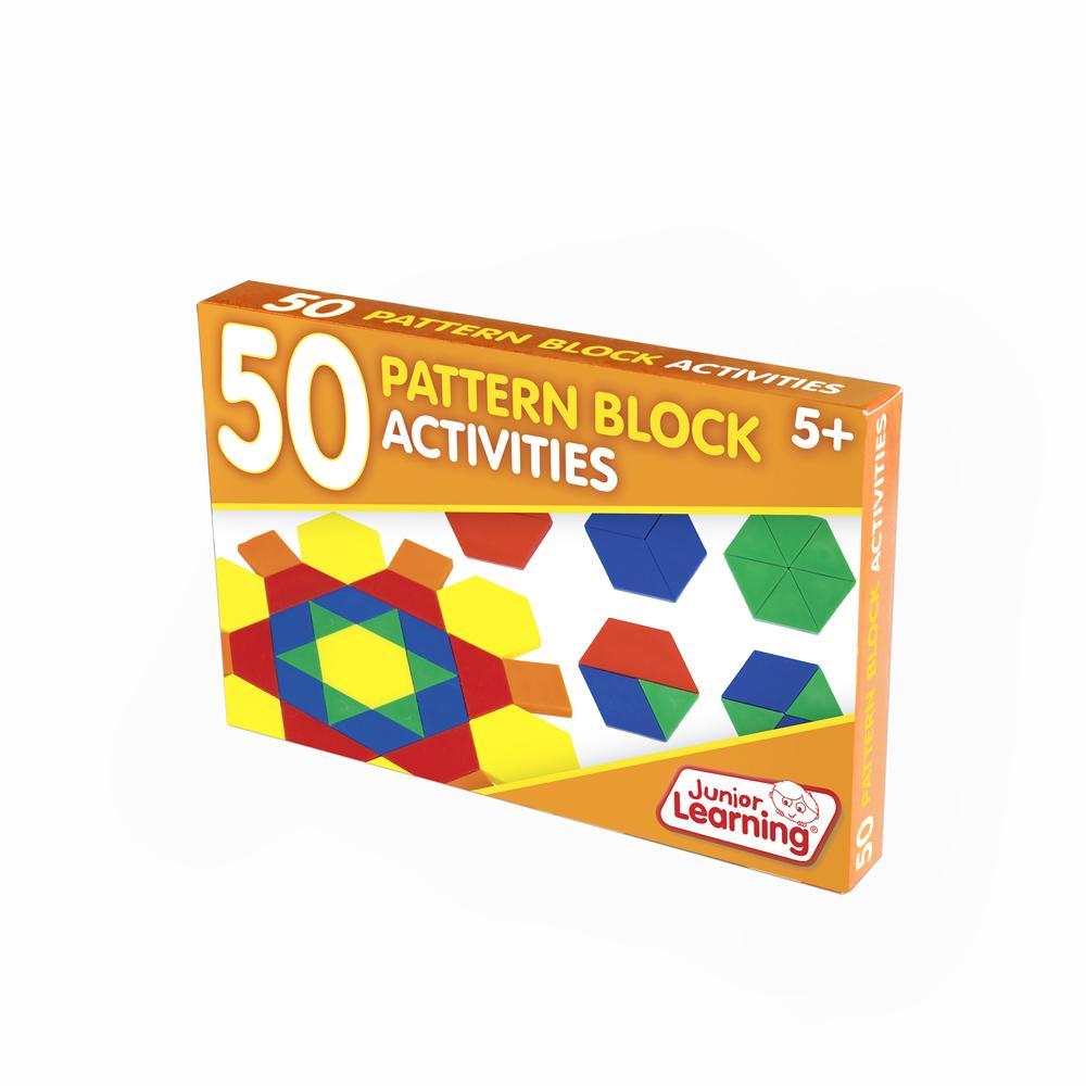 Junior Learning JL329 50 Pattern Block Activities box angled left