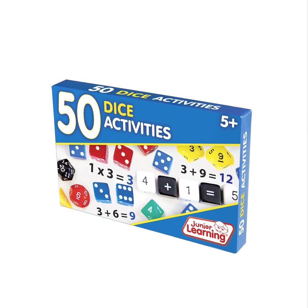 Junior Learning JL340 50 Dice Activities box angled left
