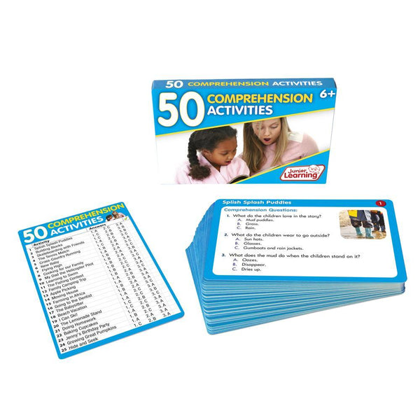 Junior Learning JL355 50 Comprehension Activities box and cards