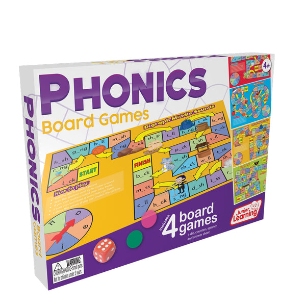 Junior Learning JL422 Phonics Board Games box angled right