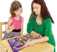 Mom teaching daughter with Junior Learning JL423 Spelling Board Games
