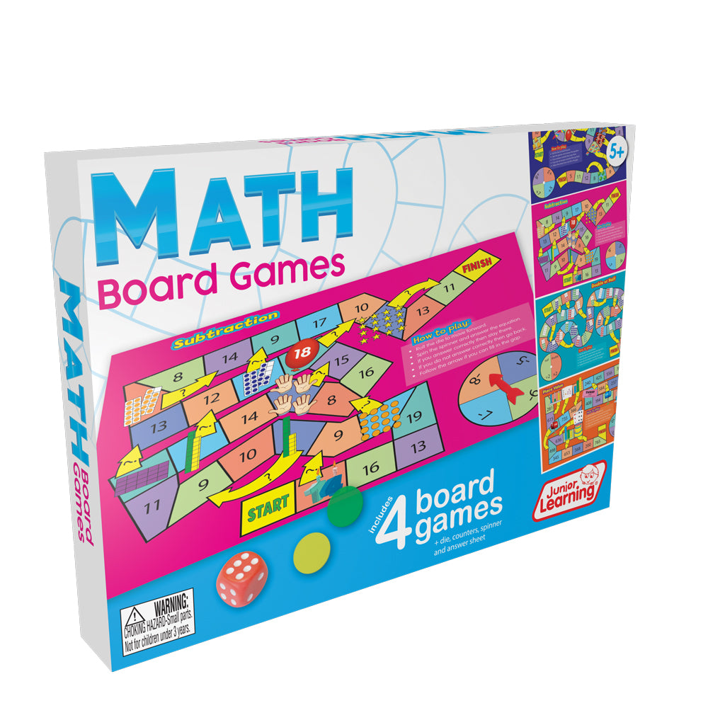 Junior Learning JL425 Math Board Games box angled right