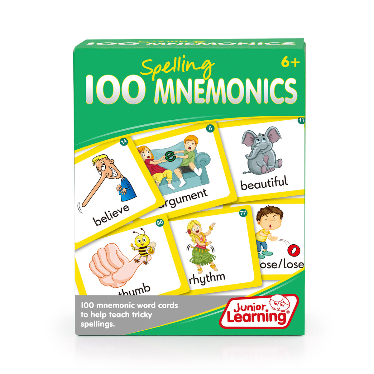 Junior Learning 100 Spelling Mnemonics front box