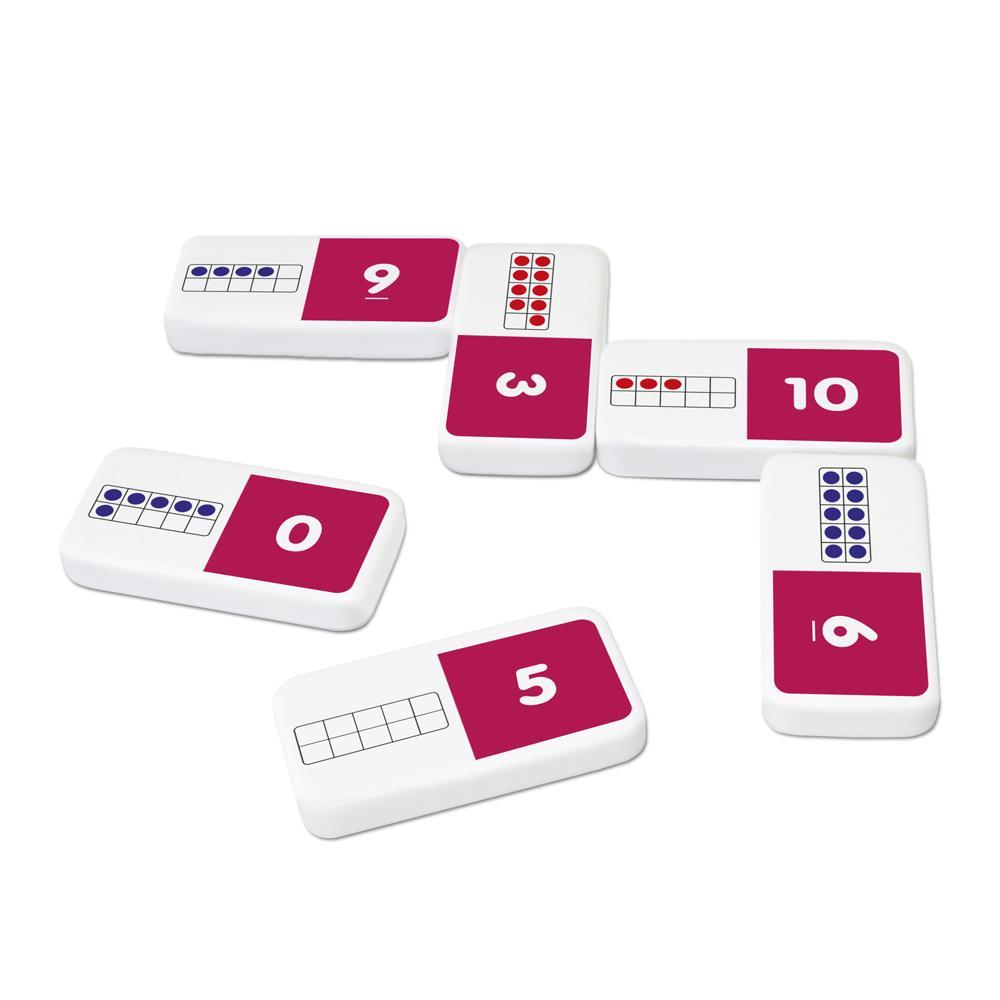 Junior Learning JL479 Ten Frame Dominoes pieces close up