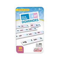 Junior Learning JL480 Word Family Dominoes tin faced front