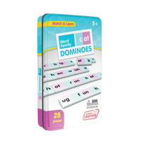 Junior Learning JL480 Word Family Dominoes tin angled right