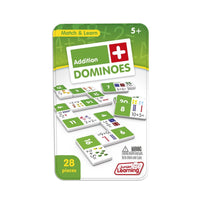 Junior Learning JL481 Match & Learn Addition Dominoes tin faced front