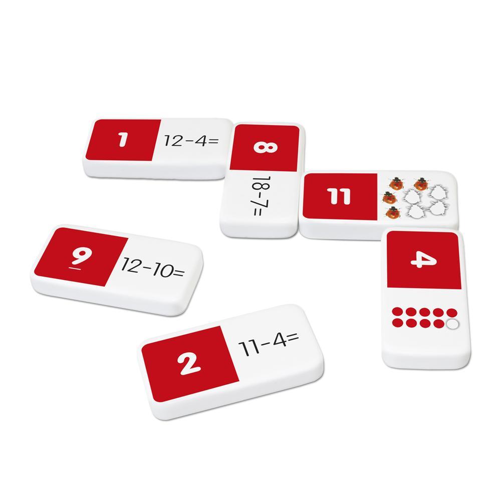 Junior Learning JL482 Subtraction Dominoes pieces close up