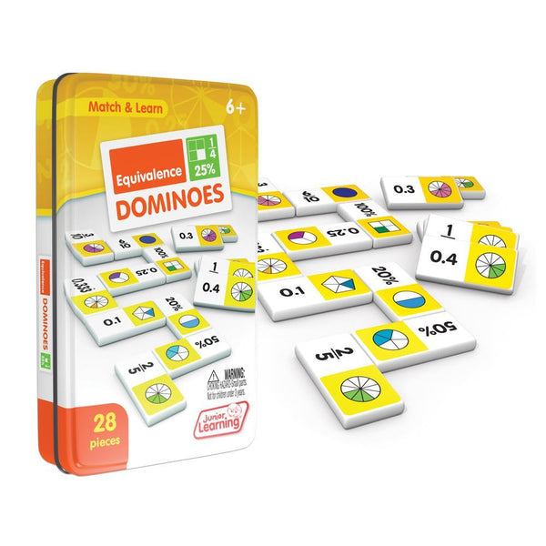 Junior Learning JL487 Equivalence Dominoes tin and pieces