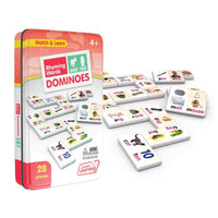 Junior Learning JL490 Rhyming Words Dominoes tin and pieces